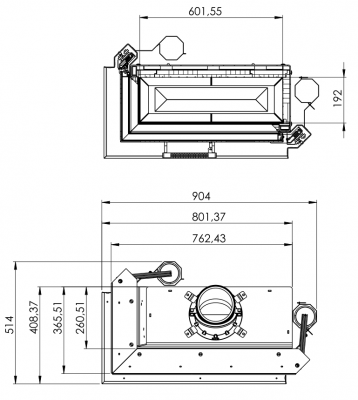 Каминная топка Hitze HST68х43LG