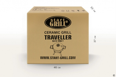 Керамический гриль Start Grill TRAVELLER 12 дюймов, зеленый, портативный