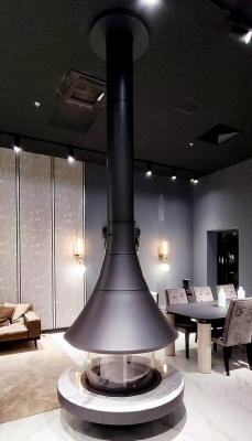 Печь Virtu Центральный 808-1D, подвесной и открытая топка