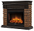 Каминокомплект портал Bricks WOOD 25 камень темный, шпон венге с очагом EFP/P - 2520LS N (диагональ -25 дюймов) широкий