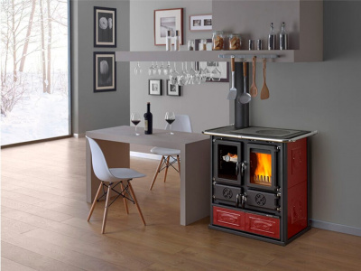 Печь La NORDICA Печь ROSETTA SINISTRA 16 CERAMICA LIBERTY BORDEAUX  (бордовый)