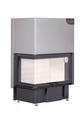 Каминная топка Экокамин Дельта 800L два стекла левая принтинг