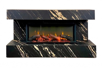 Портал для электрокамина INTER-FLAME Грейт под очаг Empire 36 Черный Порторо Голд