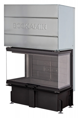 Дельта 800PВ три стекла принтинг подовое горение черный шамот