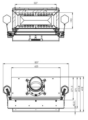 Каминная топка Hitze HST54x39G I