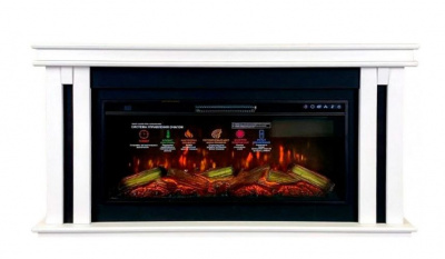 Портал для электрокамина INTER-FLAME Квинт под очаг FreeSpace 40, белый