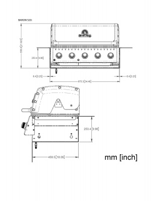 Газовый гриль Broil King Baron 520 BI встраиваемый