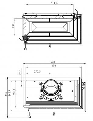 Каминная топка Hitze HST59x43R