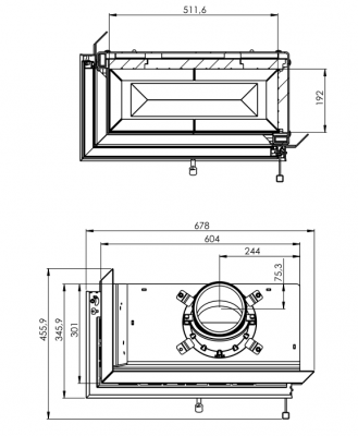 Каминная топка Hitze HST59x43L