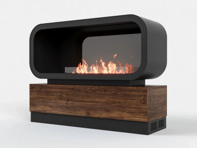  LUX FIRE Тумба глухая Империал-1200 с автоматическим биокамином Genius-I 800