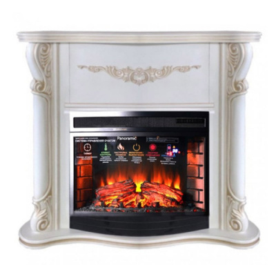 Портал для электрокамина INTER-FLAME Монте под Panoramic 25 белый