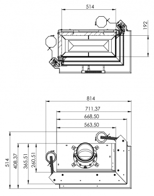 Каминная топка Hitze HST59x43RG