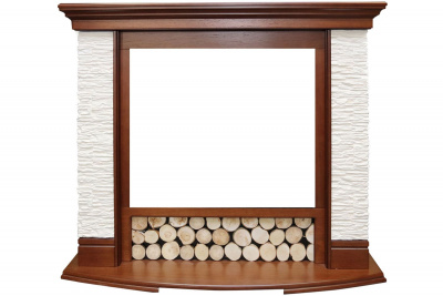 Портал для электрокамина DIMPLEX Country (Sym 2608) сланец мелкий белый, орех
