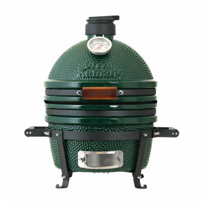 Керамический гриль Green Kamado II S (Диаметр решетки 34 см), высокая портативная подставка, боковые столики