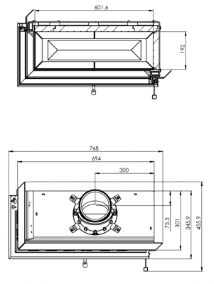 Каминная топка Hitze HST68х43L