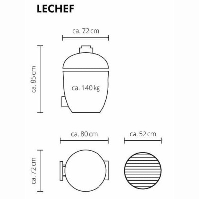 Электрический гриль MONOLITH LeCHEF BBQ GURU PRO - черный (полный комплект)