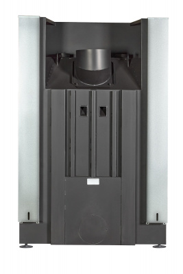 Каминная топка Экокамин ДЕЛЬТА 1200х800х450PB три стекла подовая черный шамот