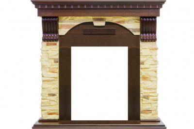 Портал для электрокамина DIMPLEX Dublin арочный сланец угл. (классика), темный дуб