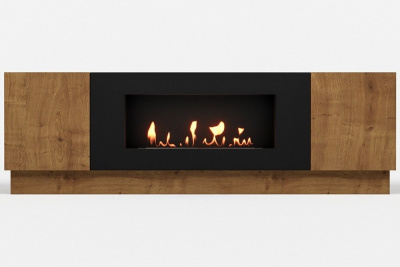  LUX FIRE Тумба универсальная "Байкал" 1600, дуб вотан, с биокамином 900